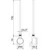 Mexen FA-D22 grzałka elektryczna 900 W, biała - W955-0900-20