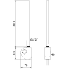 Mexen FA-D grzałka elektryczna 900 W, biała - W950-0900-20