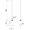 Mexen FA-D grzałka elektryczna 600 W, czarna - W950-0600-70
