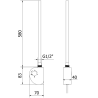 Mexen FA-D grzałka elektryczna 600 W, biała - W950-0600-20