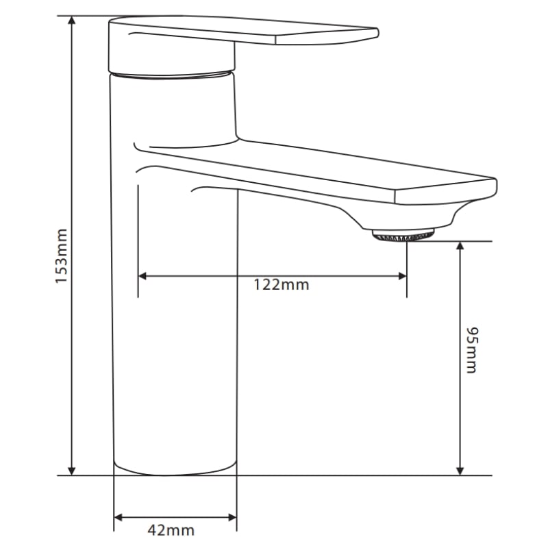 Mexen Zero bateria umywalkowa, złota - 71100-50