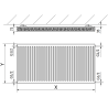 Mexen C21 grzejnik płytowy 600 x 2000 mm, podłączenie boczne, 2564 W, biały - W421-060-200-00