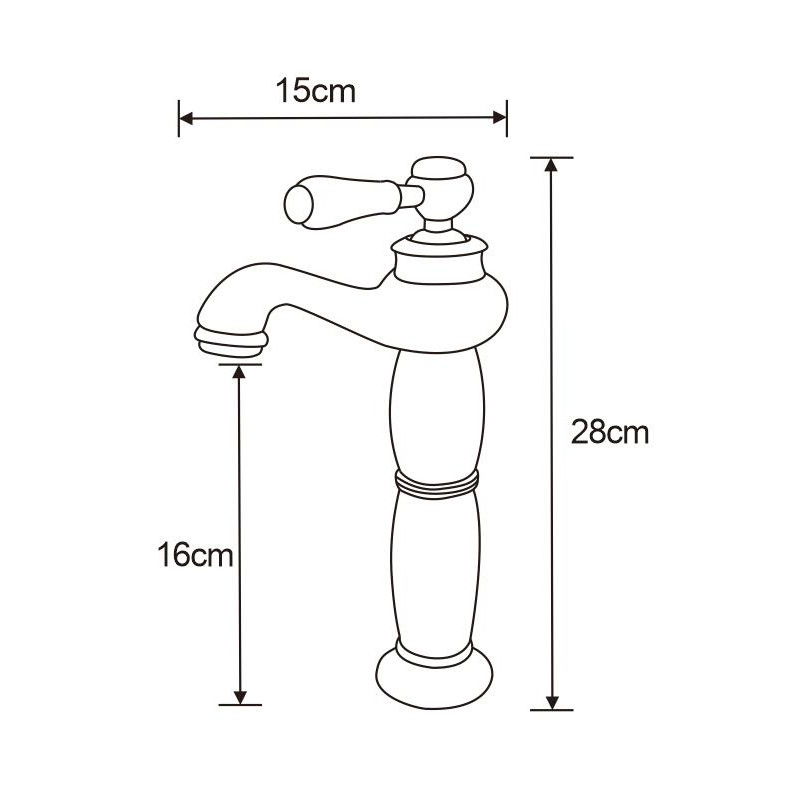 Mexen Draco bateria umywalkowa wysoka, chrom - 745410-00