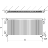Mexen CV11 grzejnik płytowy 600 x 1100 mm, podłączenie dolne, 1027 W, biały - W611-060-110-00