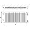Mexen C11 grzejnik płytowy 500 x 600 mm, podłączenie boczne, 478 W, biały - W411-050-060-00