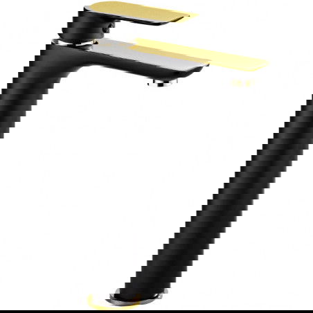 Mexen Alfa bateria umywalkowa wysoka, czarna/złota - 745710-75