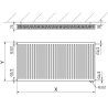 Mexen CV21 grzejnik płytowy 600 x 2000 mm, podłączenie dolne, 2564 W, biały - W621-060-200-00