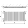 Mexen C11 grzejnik płytowy 300 x 600 mm, podłączenie boczne, 293 W, antracyt - W411-030-060-66