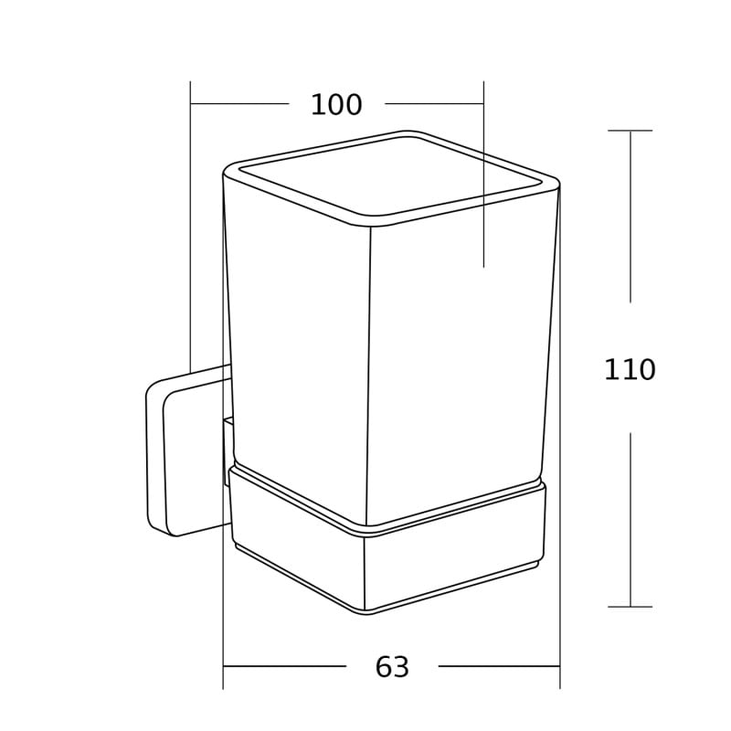 Mexen Asis kubek na szczoteczki, chrom - 7017638-00
