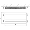 Mexen Line CL22 grzejnik płytowy 300 x 2000 mm, podłączenie boczne, 1801 W, biały - W422L-030-200-00