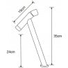 Mexen Astro bateria umywalkowa wysoka, czarna - 746910-70
