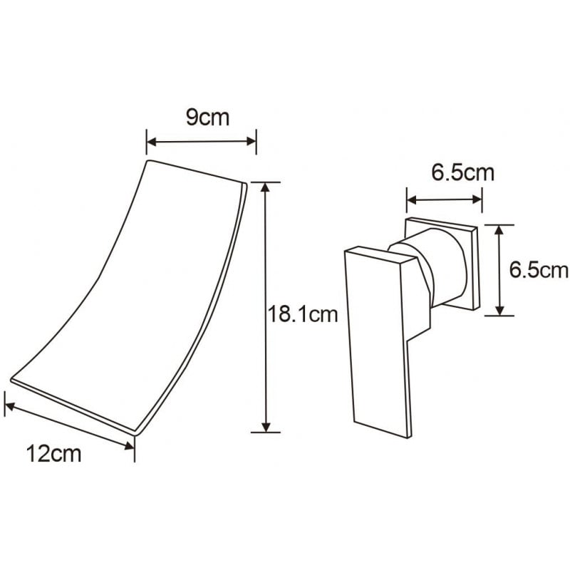 Mexen Celia bateria umywalkowa podtynkowa, chrom - 747415-00