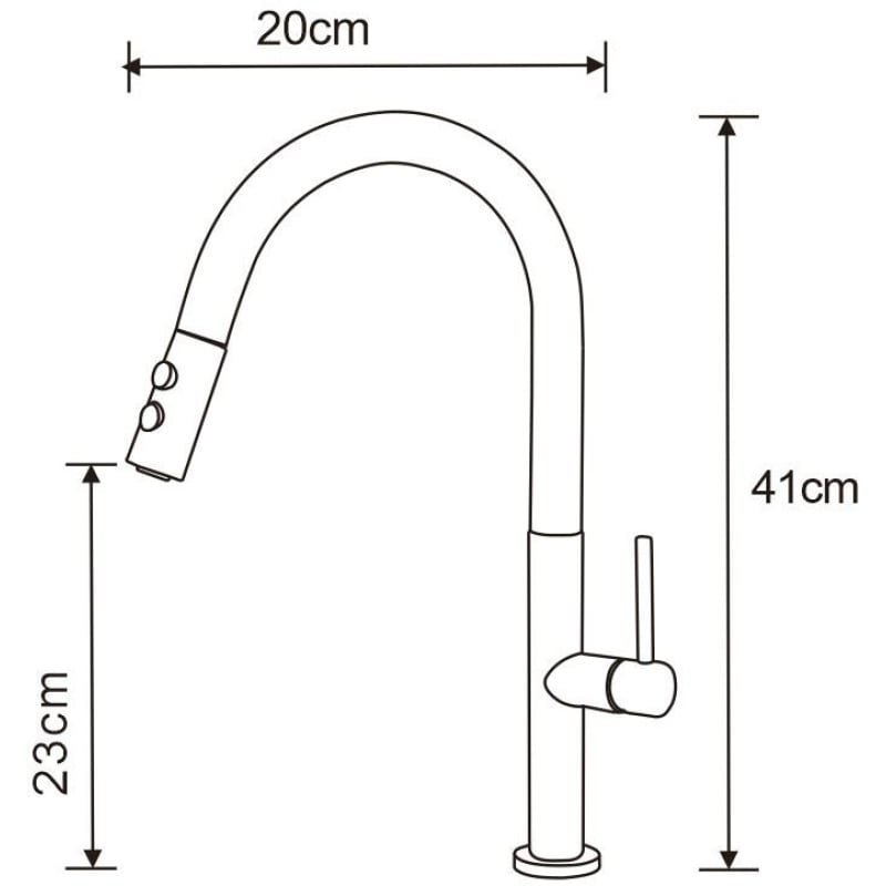 Mexen Ava bateria kuchenna, chrom - 672800-00