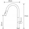 Mexen Ava bateria kuchenna, złota - 672800-50