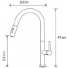 Mexen Ava bateria kuchenna, czarna - 672800-70
