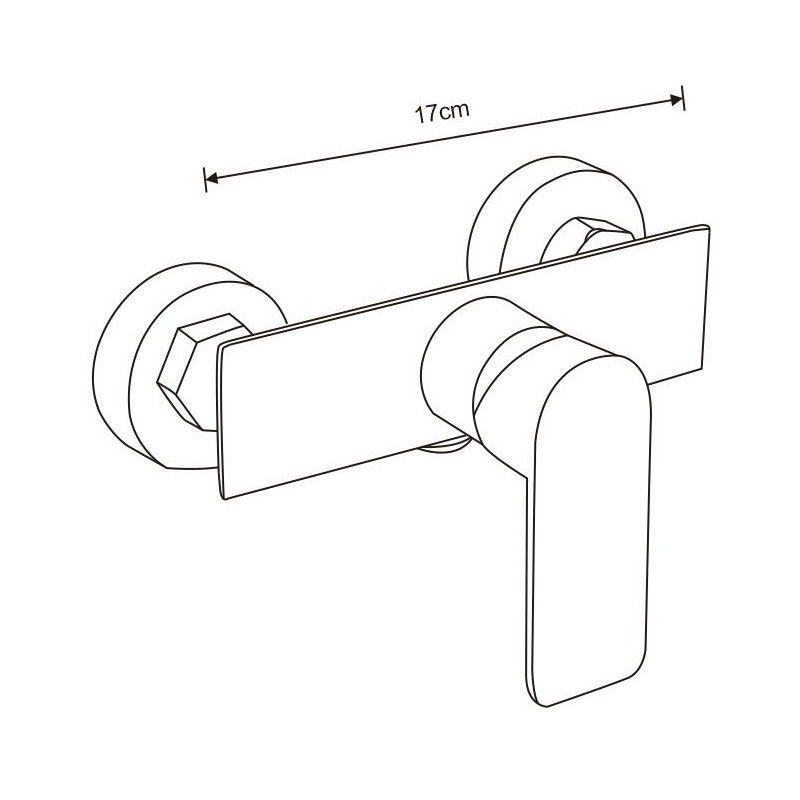Mexen Alfa bateria prysznicowa, czarna - 745740-70