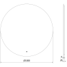 Mexen Erg lustro łazienkowe podświetlane, okragłe 100 cm, LED 6000K, antypara - 9823-100-100-611-00