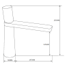 Mexen Nox bateria umywalkowa, czarna - 744200-70