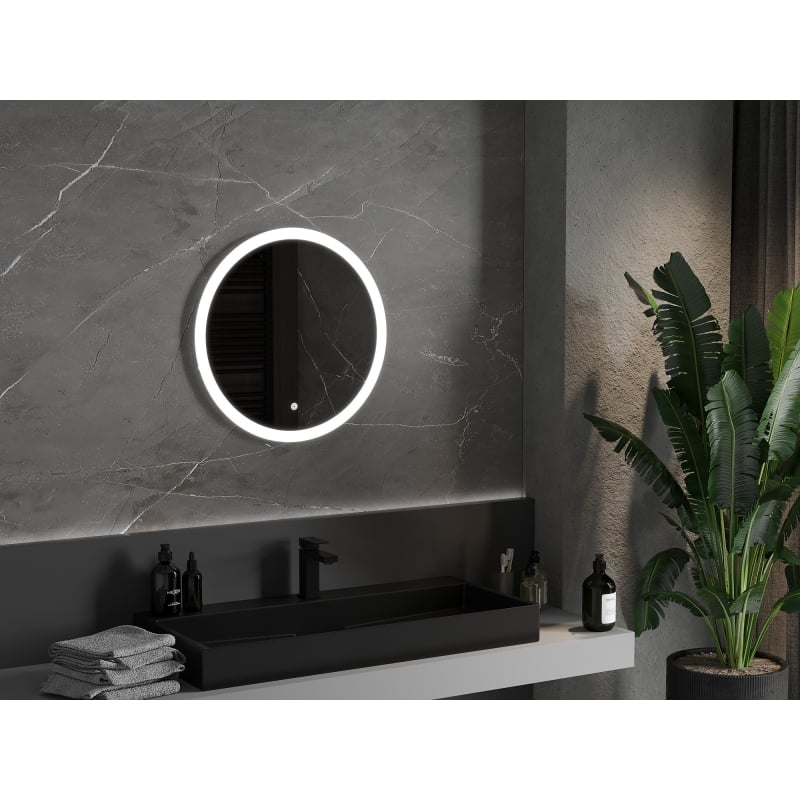 Mexen Oro lustro łazienkowe podświetlane, okragłe 60 cm, LED 6000K, antypara - 9824-060-060-611-00