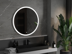 Mexen Oro lustro łazienkowe podświetlane, okragłe 90 cm, LED 6000K, antypara - 9824-090-090-611-00