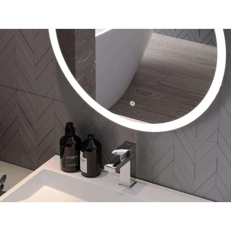 Mexen Oro lustro łazienkowe podświetlane, okragłe 100 cm, LED 6000K, antypara - 9824-100-100-611-00
