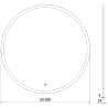 Mexen Oro lustro łazienkowe podświetlane, okragłe 100 cm, LED 6000K, antypara - 9824-100-100-611-00