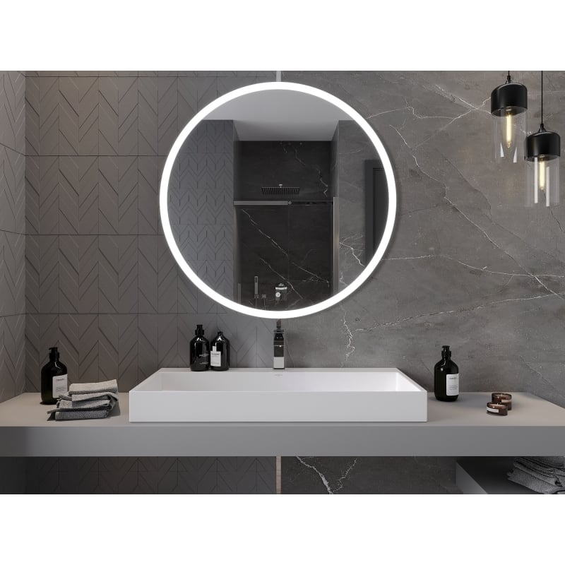Mexen Oro lustro łazienkowe podświetlane, okragłe 100 cm, LED 6000K, antypara - 9824-100-100-611-00
