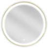 Mexen Esso lustro łazienkowe podświetlane, okragłe 70 cm, LED 6000K, antypara, rama złota szczotkowana - 9825-070-070-611-50