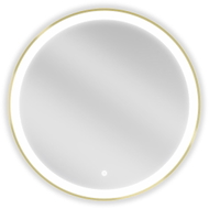 Mexen Esso lustro łazienkowe podświetlane, okragłe 70 cm, LED 6000K, antypara, rama złota szczotkowana - 9825-070-070-611-50