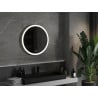 Mexen Esso lustro łazienkowe podświetlane, okragłe 70 cm, LED 6000K, antypara, rama złota - 9825-070-070-611-50