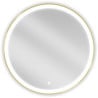 Mexen Esso lustro łazienkowe podświetlane, okragłe 80 cm, LED 6000K, antypara, rama złota szczotkowana - 9825-080-080-611-50