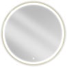Mexen Esso lustro łazienkowe podświetlane, okragłe 100 cm, LED 6000K, antypara, rama złota szczotkowana - 9825-100-100-611-50