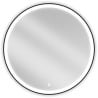 Mexen Esso lustro łazienkowe podświetlane, okragłe 90 cm, LED 6000K, antypara, rama czarna - 9825-090-090-611-70