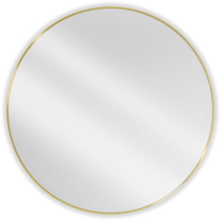 Mexen Loft lustro łazienkowe okragłe 100 cm, rama złota szczotkowana - 9850-100-100-000-50