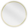Mexen Loft lustro łazienkowe okragłe 30 cm, rama złota szczotkowana - 9850-030-030-000-50
