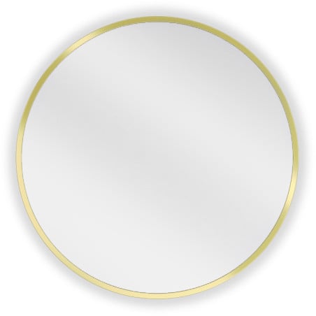 Mexen Loft lustro łazienkowe okragłe 45 cm, rama złota szczotkowana - 9850-045-045-000-50