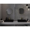 Mexen Loft lustro łazienkowe okragłe 45 cm, rama złota szczotkowana - 9850-045-045-000-50