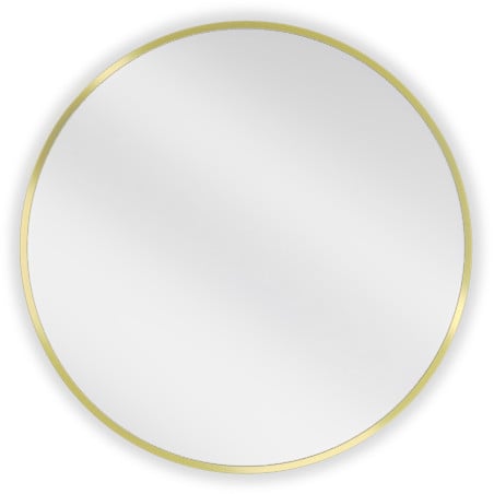 Mexen Loft lustro łazienkowe okragłe 60 cm, rama złota szczotkowana - 9850-060-060-000-50