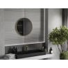 Mexen Loft lustro łazienkowe okragłe 60 cm, rama złota szczotkowana - 9850-060-060-000-50