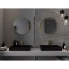 Mexen Loft lustro łazienkowe okragłe 60 cm, rama złota szczotkowana - 9850-060-060-000-50
