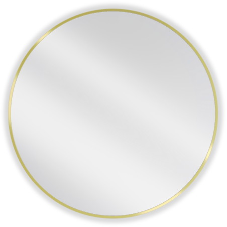 Mexen Loft lustro łazienkowe okragłe 80 cm, rama złota szczotkowana - 9850-080-080-000-50