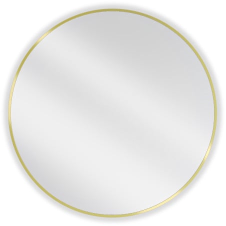 Mexen Loft lustro łazienkowe okragłe 85 cm, rama złota szczotkowana - 9850-085-085-000-50