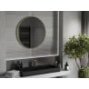 Mexen Loft lustro łazienkowe okragłe 85 cm, rama złota szczotkowana - 9850-085-085-000-50