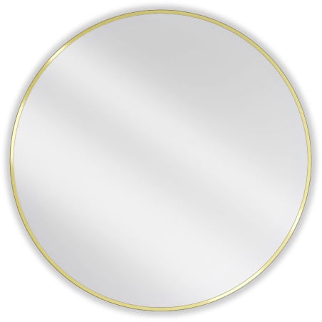 Mexen Loft lustro łazienkowe okragłe 95 cm, rama złota szczotkowana - 9850-095-095-000-50