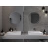 Mexen Loft lustro łazienkowe okragłe 60 cm, rama inox - 9850-060-060-000-10