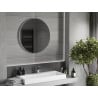 Mexen Loft lustro łazienkowe okragłe 80 cm, rama inox - 9850-080-080-000-10