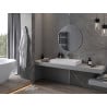 Mexen Loft lustro łazienkowe okragłe 80 cm, rama inox - 9850-080-080-000-10