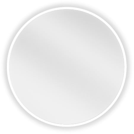 Mexen Loft lustro łazienkowe okragłe 40 cm, rama biała - 9850-040-040-000-20