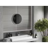 Mexen Loft lustro łazienkowe okragłe 50 cm, rama biała - 9850-050-050-000-20