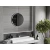 Mexen Loft lustro łazienkowe okragłe 60 cm, rama biała - 9850-060-060-000-20